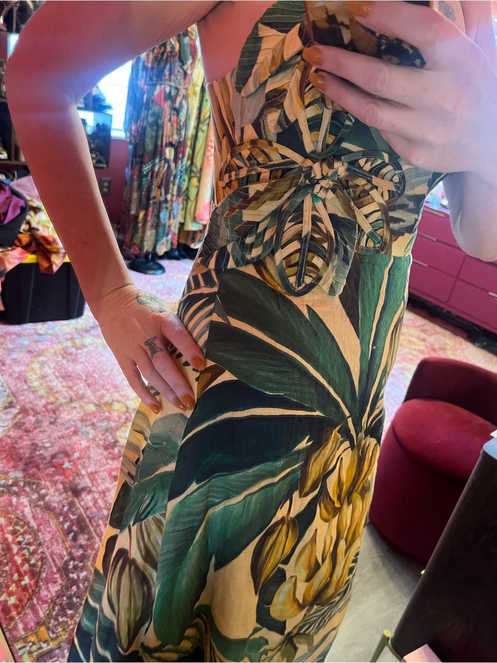 Farm Rio 3d print tropical dress - Picture 2 of 8